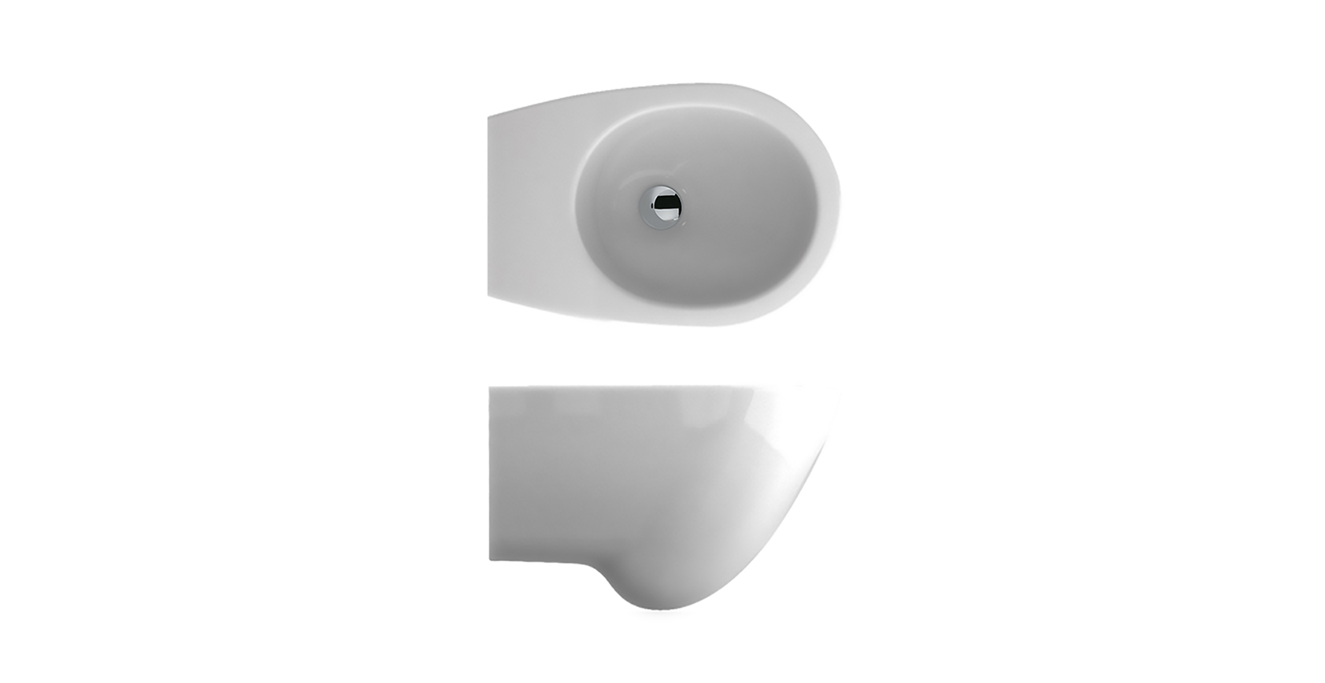 Bowl ceramic sanitary ware toilet | Bathroom deco inspired in nature egg shape | Design by Antonio Pascale for Ceramica Globo